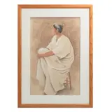 Autor No Identificado, Mujer, 2004, Pastel sobre papel