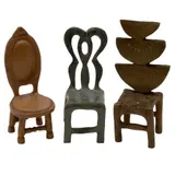Heliodoro Hernández, SILLAS (SANDÍA, ACOJINADO Y ONDULADO), Bronce, patinado color verde, beige y dorado; modelos diferentes