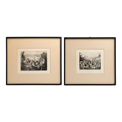 Antonio Rodríguez Luna, Derrota / Aquelarre, Grabados. Firmados y fechados: 1939 P/A. y 1940 P/A