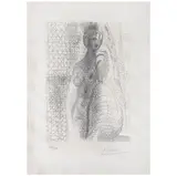Pablo Picasso, Femme nue à la jambe pliée, plate 8, de la Suite Vollard, Grabado a la punta seca 299 / 300
