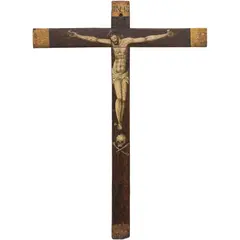 Crucifijo, CA., 1900, Óleo sobre madera