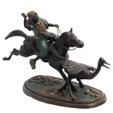 SIGLO XX by Cacería de Avestruz En El Sahara*, Bronce, patinado policromo, offered Jul 2025