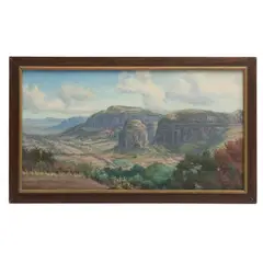 Anónimo, Paisaje, Óleo sobre tela