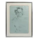 Firmado Calderón, Retrato de joven, 1978, Lapiz sobre papel