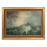 Piero Galanti, Marina, Tormenta, Óleo sobre madera, firmado y fechado 1967