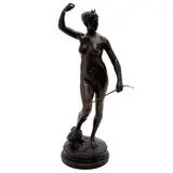 Alexandre Falguière, DIANA, Bronce, patinado en color marrón