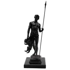 Nemrod*, FRANCIA, PRIMERA MITAD DEL SIGLO XX, Bronce, patinado en color marrón, con base de mármol negro