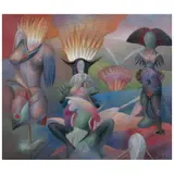 Diego Guzmán, Un mundo fantasma I (Diálogo imposible entre Terry Swigoff y Jorge Camacho), Óleo sobre tela