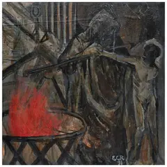 Estrella Carmona, El estudiante de Praga, 1991, Óleo sobre tela