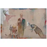 Sergio Camporeale, El conquistador, Acuarela, lápiz de grafito y lápices de colores sobre papel
