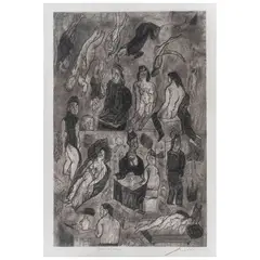 Jose Luis Cuevas, Casa del vicio, Grabado al aguatinta y aguafuerte M VI / X