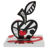 Romero Britto, Electroplated apple (red), Escultura en madera policromada