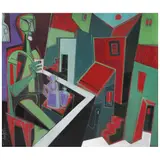 Francisco Correa, The balcony, Acrílico sobre tela