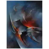 Leonardo Nierman, Influencia lunar, Acrílico sobre masonite