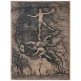 Roberto Montenegro, El circo trágico, 1943, Litografía sin número de tiraje