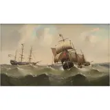 Henry Redmore, ESCENA NAVAL, Óleo sobre tela