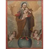 MÉXICO, SIGLO XIX by San José Con El Niño, Óleo sobre tela, sold Jun 2025