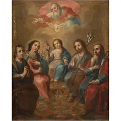 los Cinco Señores, MÉXICO, SIGLO XVIII, Óleo sobre tela