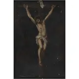 Crucifixión, MÉXICO, SIGLO XIX, Óleo sobre tela