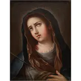 Virgen Dolorosa, MÉXICO, SIGLO XIX, Óleo sobre tela