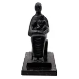 Antonio Violano, MATERNIDAD, Bronce, patinado en color verde; con base de mármol negro