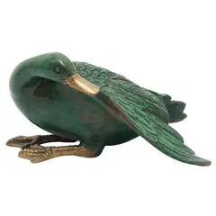 Pato, MÉXICO, SIGLO XX, Bronce, patinado en color verde