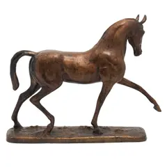 Caballo Al Paso, MÉXICO, SIGLO XX, Bronce, patinado en tono "oro viejo"