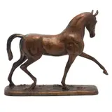 Caballo Al Paso, MÉXICO, SIGLO XX, Bronce, patinado en tono "oro viejo"