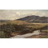 David Young Cameron, A VIEW NEAR LOCH LOMOND, Óleo sobre tela
