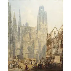 Henry Gritten, CATEDRAL DE RUAN, Óleo sobre tela