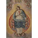 Virgen de los Ángeles, MÉXICO, SIGLO XVIII, Óleo sobre tela