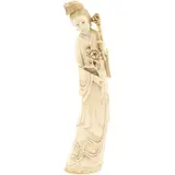 Guan Yin, CHINA, CA., 1900, Talla en marfil con detalles entintados