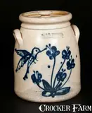 R. & B. Diebboll, R. & B. DIEBBOLL / WASHINGTON, MI Late 20th Century Stoneware Hummingbird Crock, Late 20th Century, Stoneware