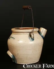 N. White & Co., N. WHITE & CO. / BINGHAMTON, NY Stoneware Batterpail, circa 1866-1868, Stoneware
