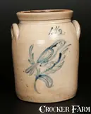 W.A. Macquoid & Co., W A MACQUOID & CO / NEW-YORK / LITTLE W 16TH ST Stoneware Bird Crock, circa 1870, Stoneware