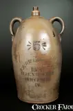 C. L. Williams & Co., 5 Gal. C. L. WILLIAMS & CO. / BEST BLUE STONEWARE / NEW GENEVA, PA Double-Handled Stoneware Jug, circa 1895, Stoneware