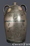 Williams And Reppert, 5 Gal. WILLIAMS & REPPERT / GREENSBORO, PA Double-Handled Stoneware Jug, circa 1885, Stoneware