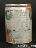 S. Bell & Son, Rare 1 Gal. S. BELL & SON / STRASBURG, VA Stoneware Crock w/ Faint Duck Decoration, circa 1890, Stoneware