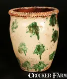 S. Bell & Son, Exceptional S. BELL & SON / STRASBURG, VA Redware Jar w/ Sponged Copper Decoration, circa 1890, Redware