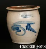 Nichols & Co., SIPE, NICHOLS & CO. / Williamsport, PA Stoneware Cream Jar with Floral Decoration