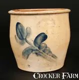 D.P. Shenfelder, 1 Gal. D. P. SHENFELDER / READING, PA Stoneware Cream Jar with Floral Decoration