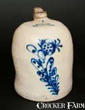 H. Weston, 2 Gal. H. WESTON / HONESDALE, PA Stoneware Jug with Slip-Trailed Floral Decoration, circa 1870, Stoneware