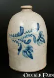 D.P. Shenfelder, 2 Gal. D. P. SHENFELDER / READING, PA Stoneware Jug with Floral Decoration
