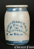 JAS. HAMILTON & CO / GREENSBORO, PA Stoneware Crock by Jas. Hamilton & Co., circa 1875, Stoneware, sold Nov 2013