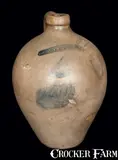 N. White, N. WHITE / UTICA Stoneware Jug, circa 1830, Stoneware