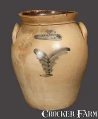 Holmes & Purdy, HOLMES & PURDY / DUNDEE, NY Stoneware Crock, second quarter 19th century, Stoneware
