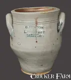 G. Benton & L. Stewart, G. BENTON & L. STEWART / HARTFORD 1 Gal. Ovoid Stoneware Jar, circa 1815, Stoneware