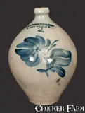 P. Mugler & Co., 2 Gal. Ovoid Stoneware Jug w/ Floral Decoration Signed P. MUGLER & CO. / BUFFALO, NY, circa 1850, Stoneware