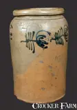 B.C. Milburn, B. C. MILBURN / ALEXA. (Alexandria, VA) Stoneware Jar with Slip-Trailed Decoration, circa 1850, Stoneware