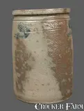 Miller & Woodard, Scarce MILLER & WOODARD / STRASBURG, VA Decorated Stoneware Crock, circa 1885, Stoneware